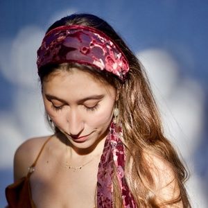 Free People Narrow Velvet Scarf